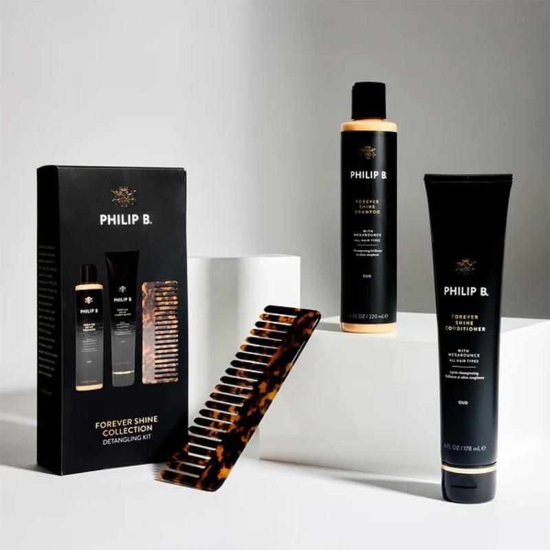 Kit de coleção PHILIP B. Forever Shine com shampoo e condicionador